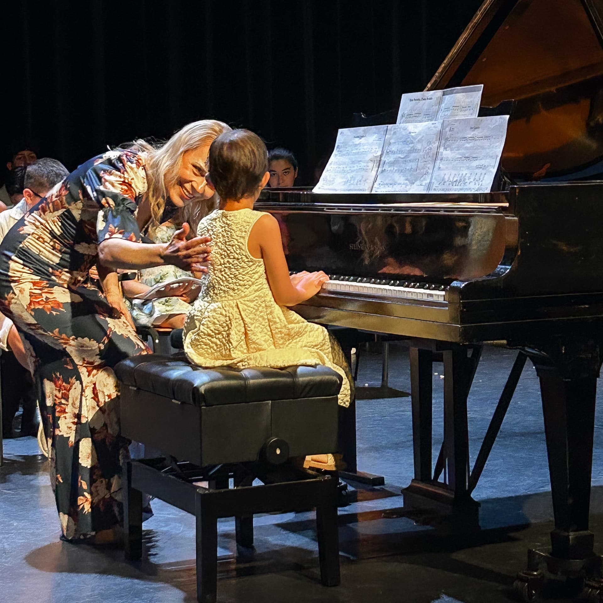 Hülya Keser and Minh-Chau at the grand piano