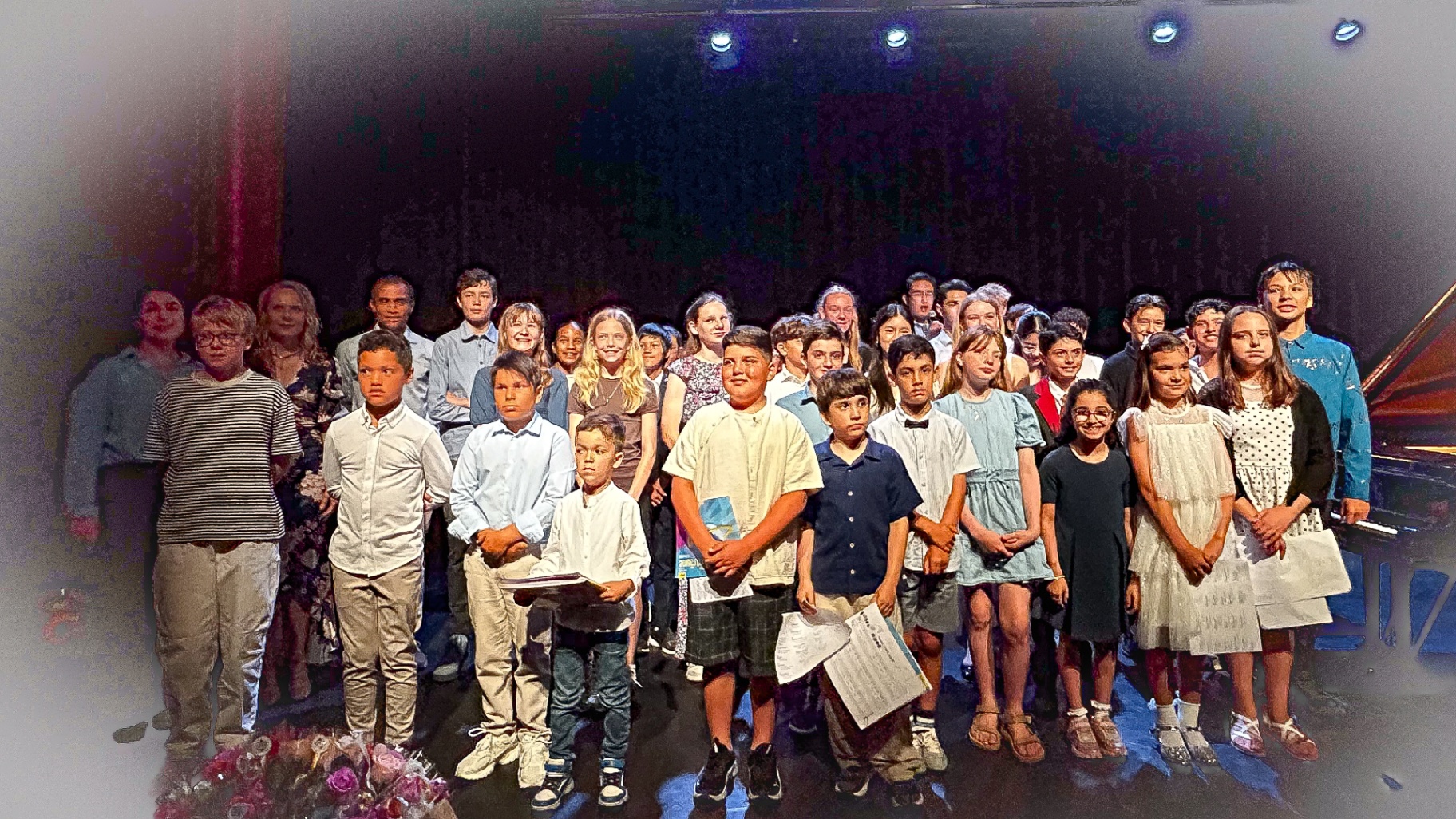 Keser Piano Academy students on stage